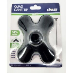 Drive‎ Medical Quad Cane Tip 3/4 Inch Diameter Black Mobility Aid Replacement